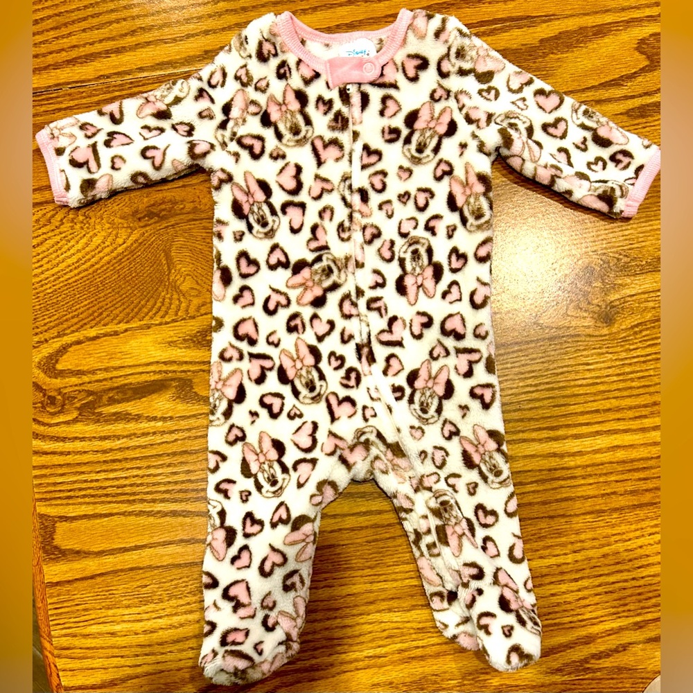 Disney girls footed one piece 0 to 3 months ￼